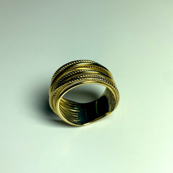 Gabriel and Co.  14K Yellow Gold Crisscross Twisted Rope Ring - Picture 8 of 11